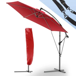 Parasol deporte 3M avec housse de protection et sangle de fixation Rouge