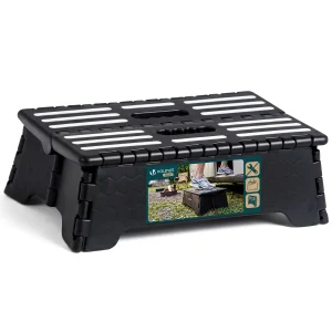 Marchepied pliant antiderapant 39.5x24x13 cm plastique noir