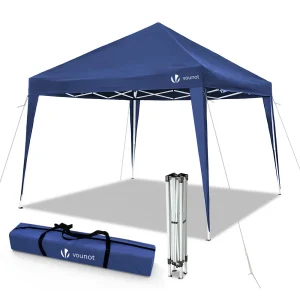 Tonnelle de jardin 3x3m pliable Bleu avec sac de transport