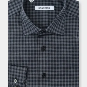 Chemise à carreaux - Gris et noir