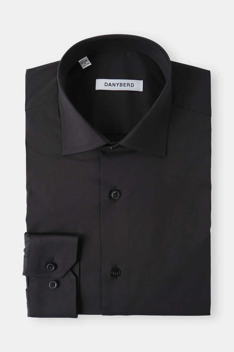 Chemise col français - Confort - Noir – Image 2