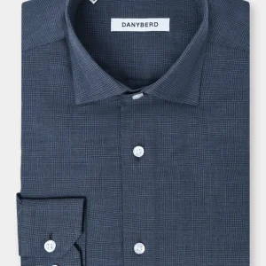 Chemise Prince de Galles - Bleu grisé