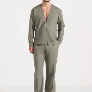 Axel - Minimal Kimono Shirt - Khaki