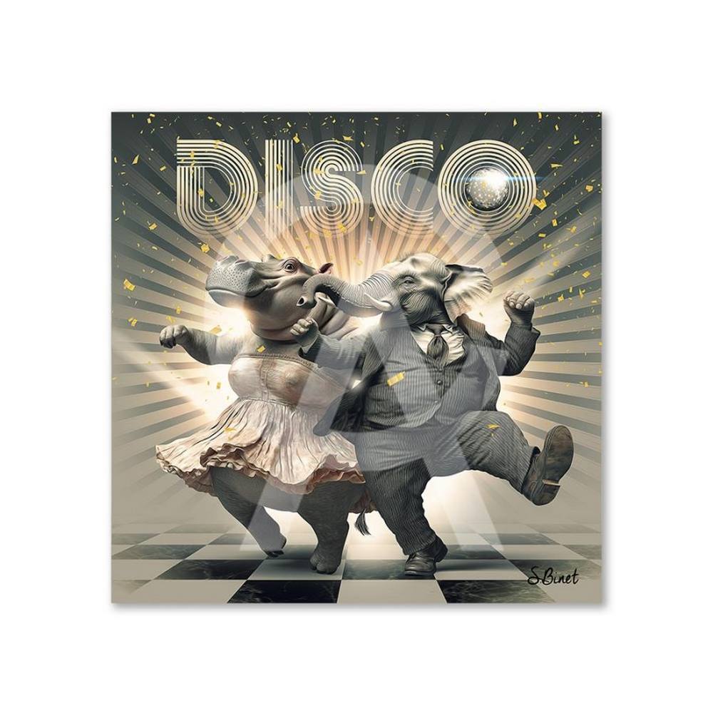 Alu Dibond Funky Disco Binet 20x20cm – Image 2