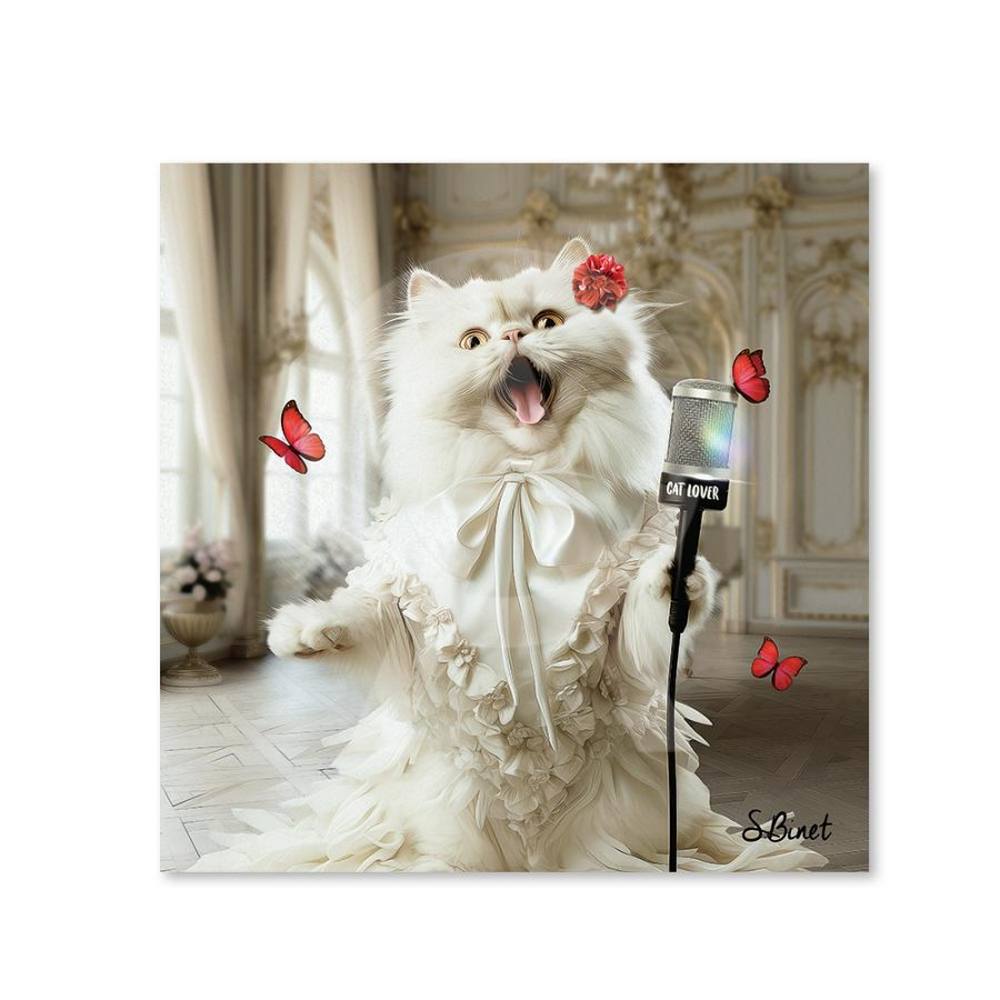 Cadre Dibond Sylvain Binet Cat Lover 20x20cm – Image 2