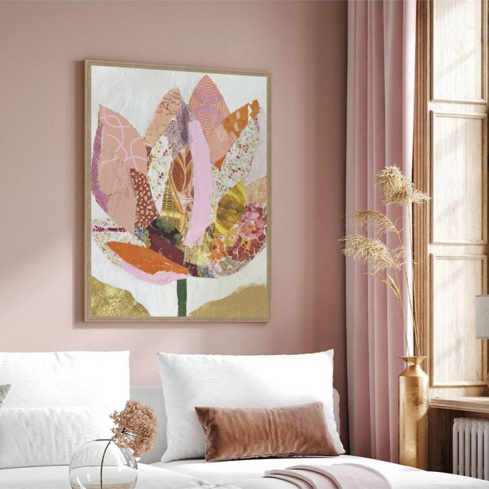 Cadre Fleur Patchwork Rose 44x64cm – Image 3