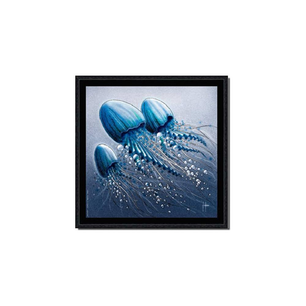 Tableau Alain Coadou Méduses Bleues – Image 3