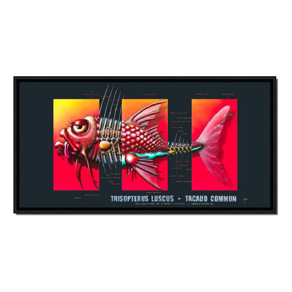 Tableau Poisson « Pêché au large du Flimiou « – Image 3