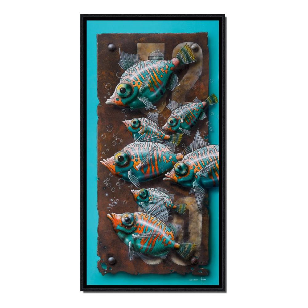 Tableau Alain Coadou Poisson Bleu Iroise – Image 3
