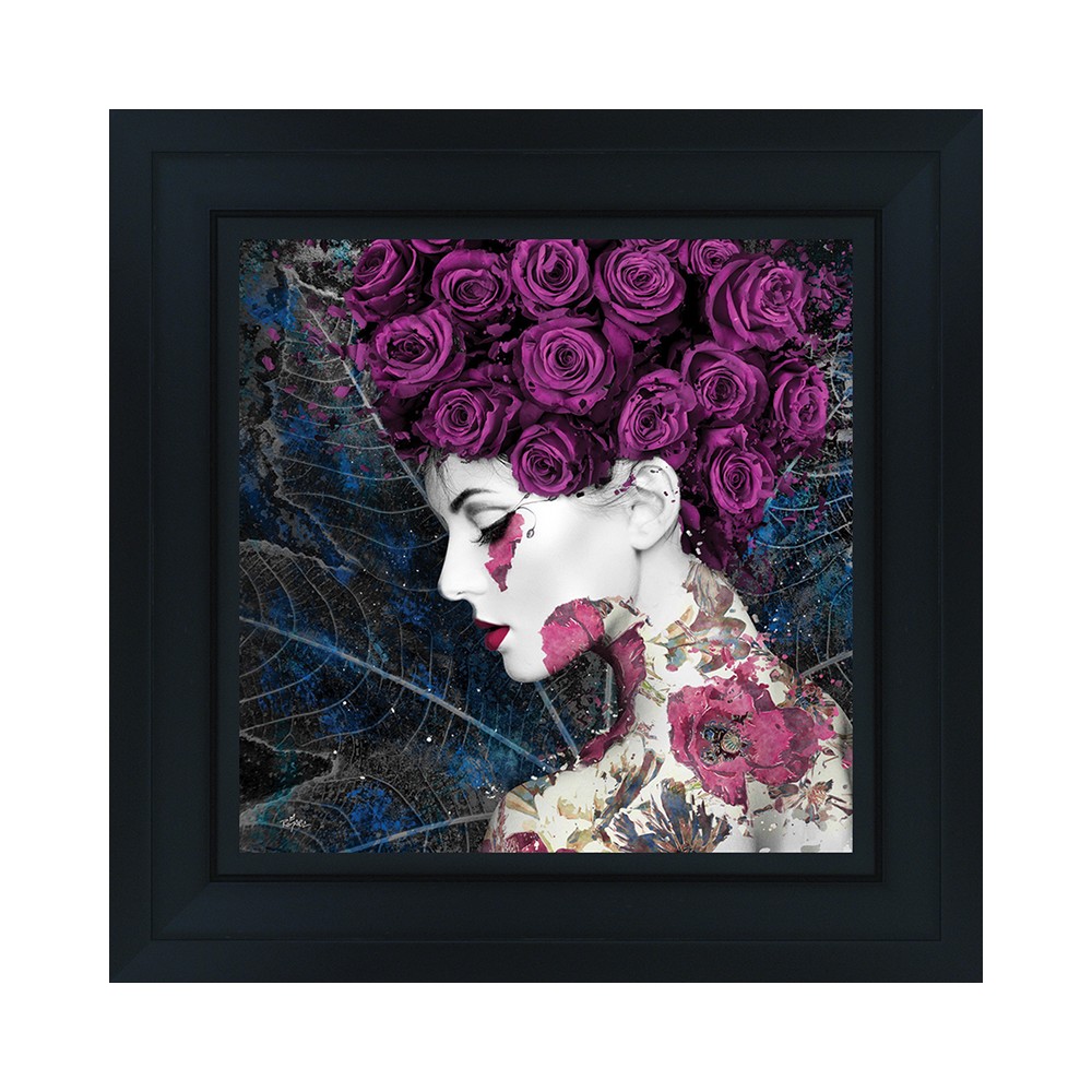 Cadre Romaric Femme Cheveux Roses 51x51cm – Image 2