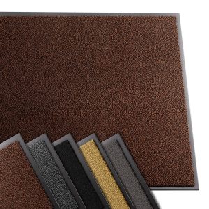 Tapis de porte paillasson 90x150cm Marron-Noir