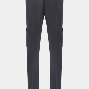Pantalon cargo en laine - Marine