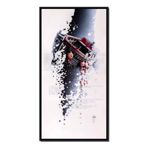 Tableau Coadou Bateau Noir Rouge