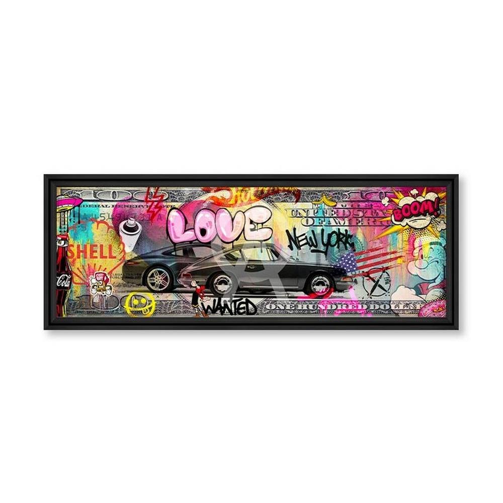 Tableau Dollar Love Popeye Rubix 38x98cm