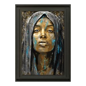 Tableau Ethnique Femme Bandeau de Romaric 51x71cm