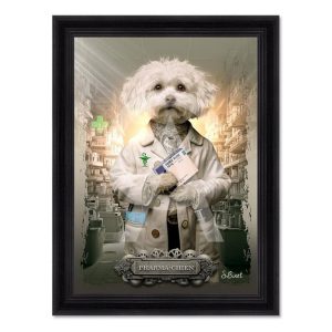 Cadre Pharma-Chien Sylvain Binet 93x133cm