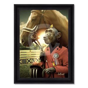 Cadre Singe Cheval Sylvain Binet 93x133cm